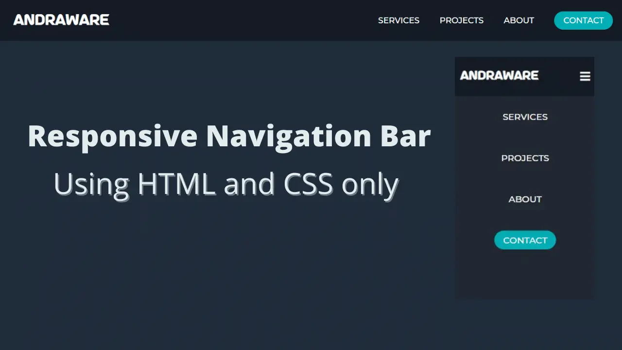 html5 css3 menu bar example